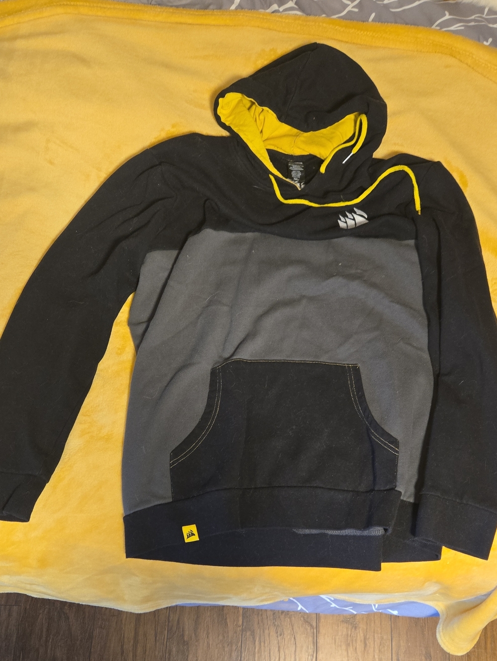 Corsair Black, Gray & Yellow Hooded Pullover